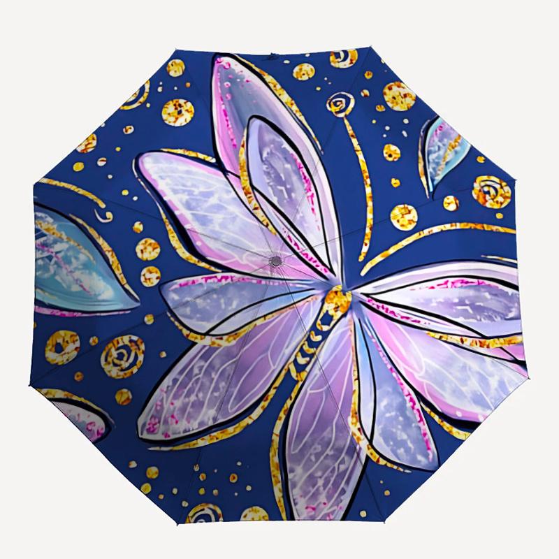 

1pc Butterfly, FantasyAutomatic Open/close Umbrella, 8-Rib sturdy structure, Portable Travel Umbrella, Parties, Everyday Usec17