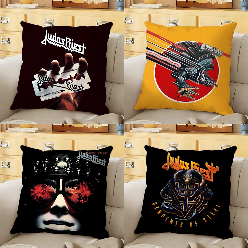 JJudas PPriest Cushion Cover Soft Durable Reversible Pillow Cover Home Car MultiScene Daily Comfort Pillowcase