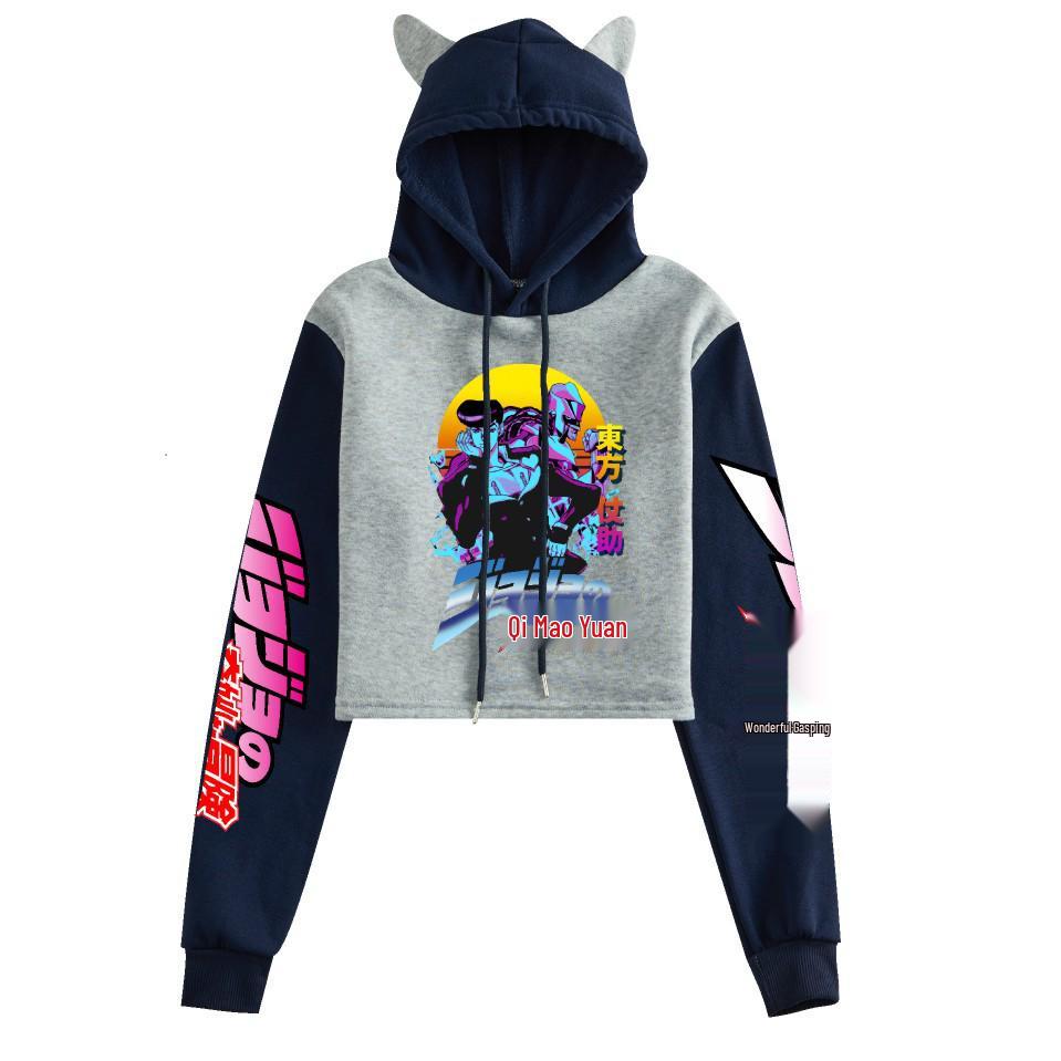 Felpa in pile con orecchie da gatto di JOJO's Bizarre Adventure - Felpa Anime