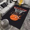 Basketball Hoop and Ball Shatter Design Carpet for Bedroom Decor Suitable for use as an anti-slip for living room bedroom sofas
