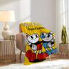 1pc Cuphead,Mugman,Minimalist Print Flannel Blanket Suitable for All Seasons, Perfect for Home, Travel, or Camping  28