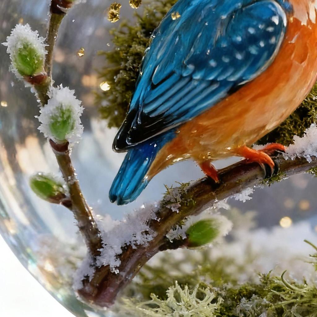 Hummingbird Ornaments For Christmas Tree 3D Clear Artificial Party Supplies Hummingbird Tree Ornament For Holiday Birthday Party
