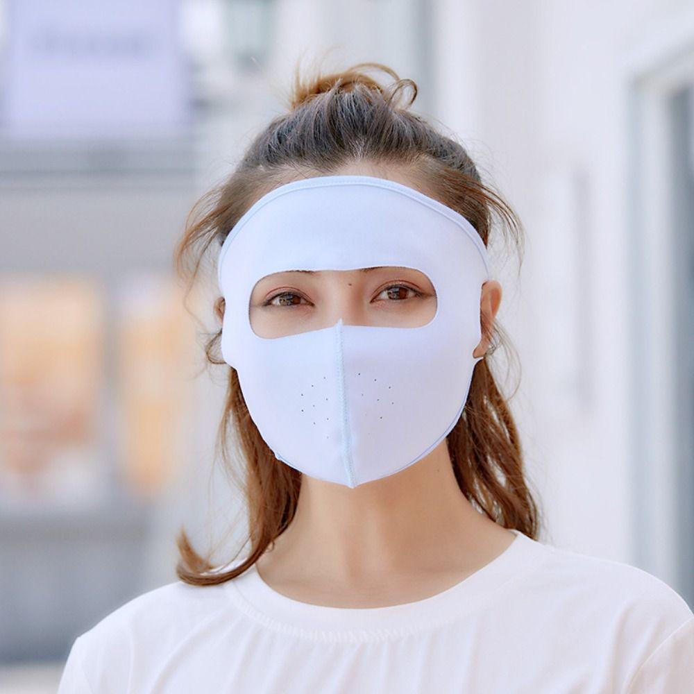 Outdoor Face Shield Face Gini Mask Anti-UV Driving Face Cover Ice Silk Sunscreen Mask  Outdoor