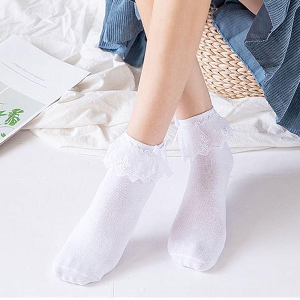 Girl Breathable Cotton Women Short Sock Lace Ruffle Princess Socks Ankle Sock