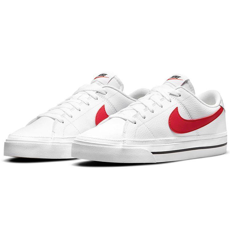 Nike Court Legacy White University Red Men Sneakers Black CU4150-105
