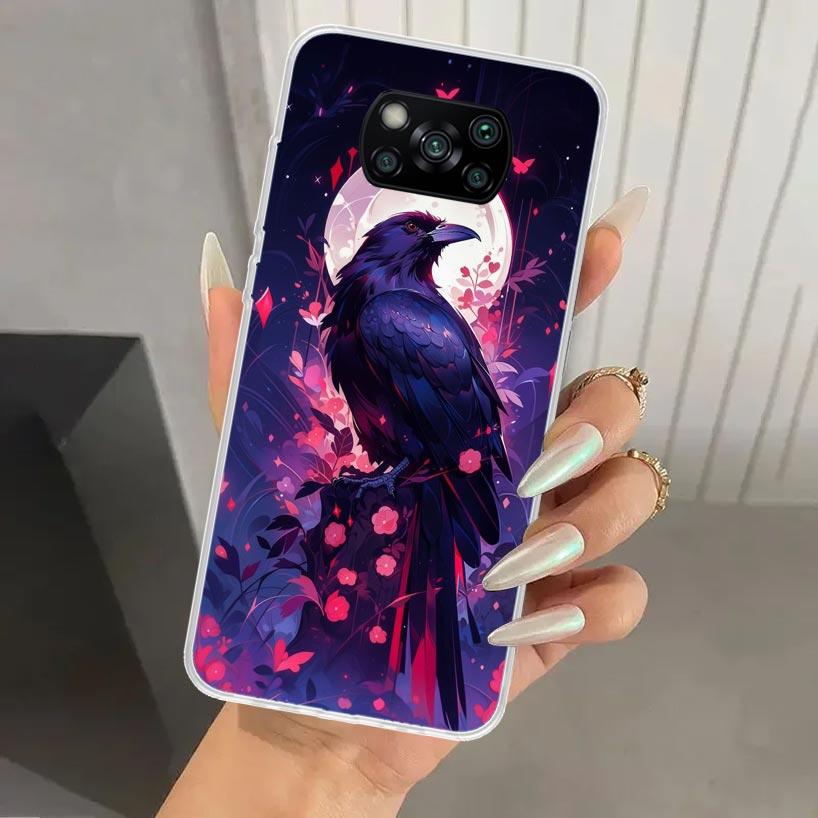 Animal Oil Painting Bird Phone Case for Xiaomi Poco X5 X6 X7 Pro F7 Ultra M7 Redmi 15 15C 13 13C 12 12C 10 10A 10C 9 9A 9C 9T Sh