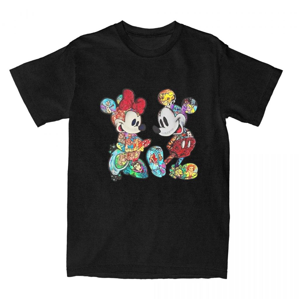 Streetwear T-Shirt Minnie Mickey Mouse Cotton T-Shirts Novelty Tshirt for Adult Child Summer Y2K Fun Pattern Short Sleeve Tops