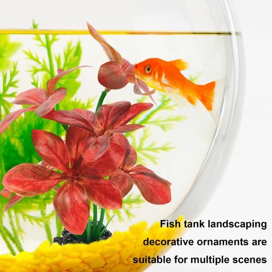 Yousheng Fish Tank Simulated Water Plants Aquarium Decoration Realistic Fish Tank Landscaping Seaweed Ornament for DIY Fish Tank Decor