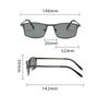 Polarized Metal Sunglasses UV400 Protection Vintage Rectangle Frame Driving Glasses Classic Fashion Eyewear Men Women