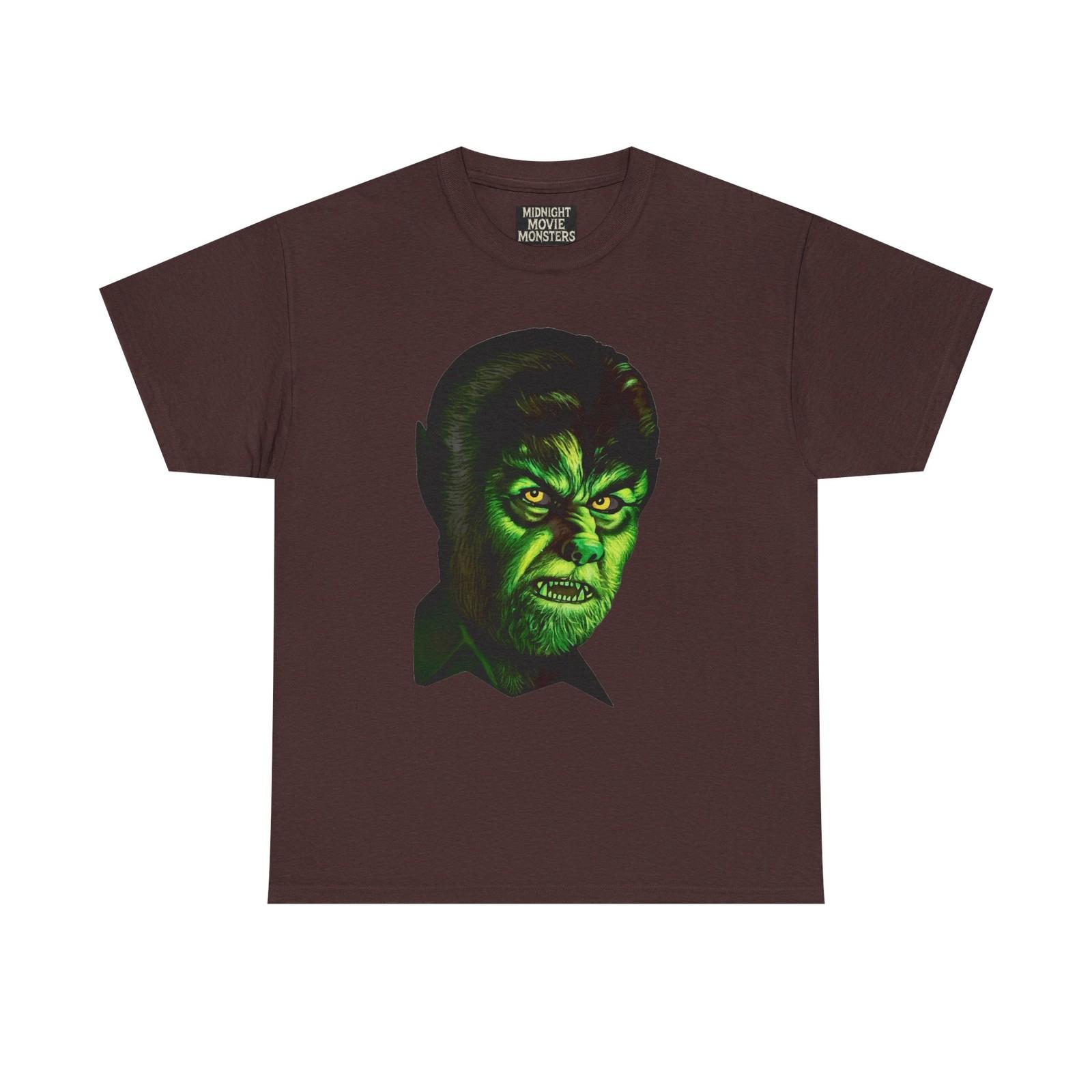 Vintage Wolfman Halloween Monster Die-cut T-Shirt Unisex Heavy Cotton Tee M