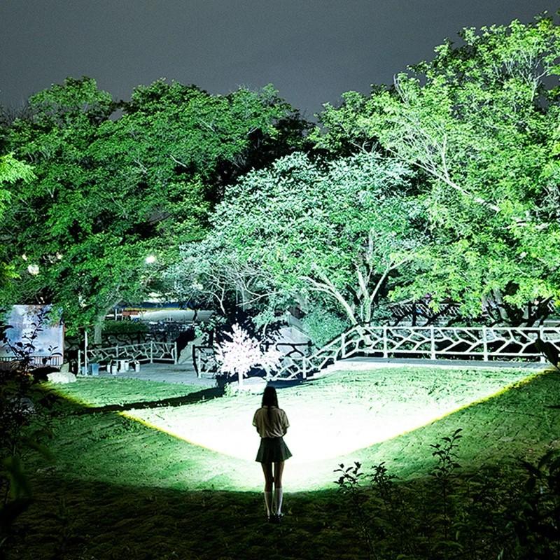 X609 Flashlight 12000Lm The Most Powerful LED Flashlight Rechargeable Flashlight Tactical Light Long Gun Light Camping