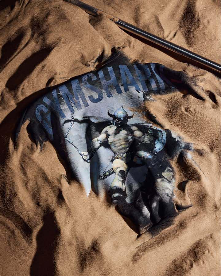 Amerikanisches Haifischmuster Herren Übergröße Kurzarm Locker sitzendes T-Shirt