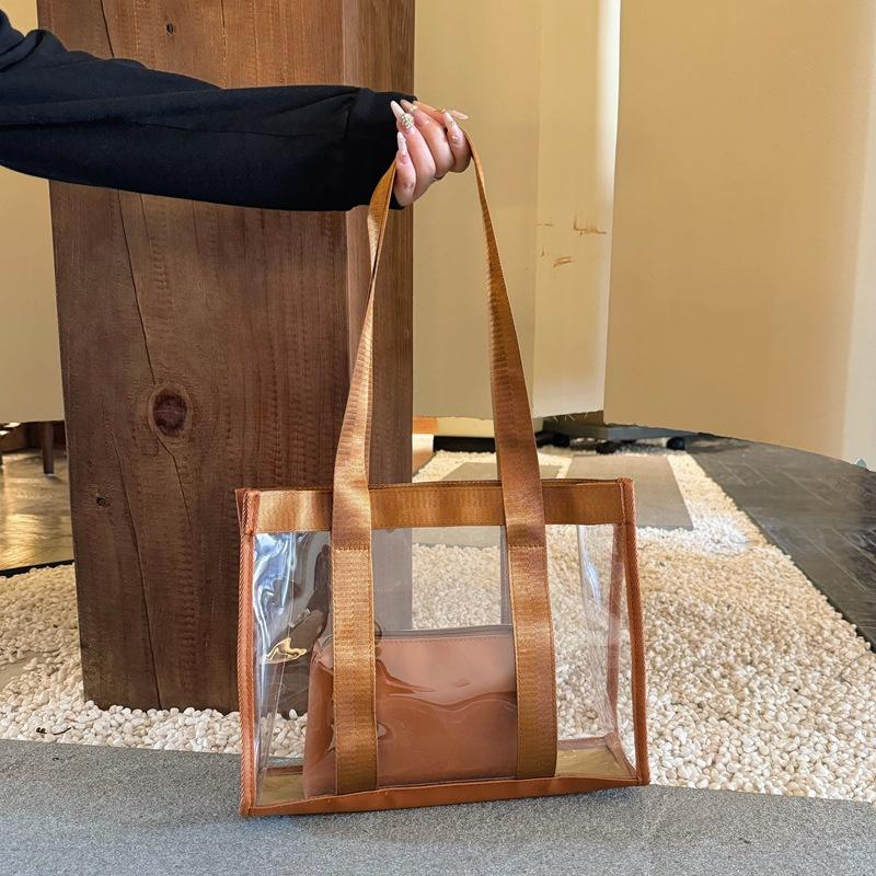 2025 new casual new transparent jelly bag daily street trend shoulder bag tote bag handbag