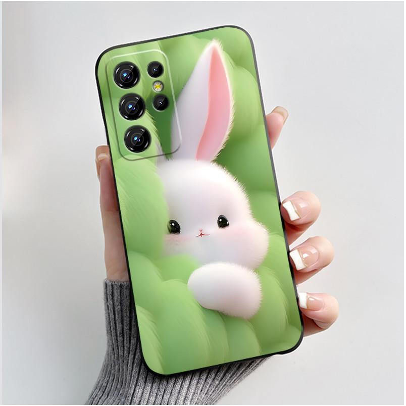 For Oukitel C1 Case Oukitel C1 Pro Cover Luxury Cute Love Rabbit Funny Pattern Black TPU Soft Silicone Protective Phone Case