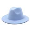 British retro European and American jazz hat men's and women's big-brimmed top hat imitation woolen felt hat British retro woolen hat