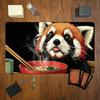 Adorable Red Panda Eating Ramen Mouse Pad Playmat 24"X14" MTG TCG Office Desk Mat for Work Game PC Laptop Rug Carpet MousePad