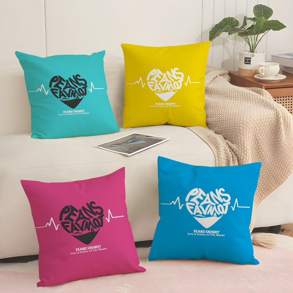 Creative love Cushion Cover Pillowcase Ultra Soft Skin Friendly Fabric Cloud Like Comfort  Concealed Zipper