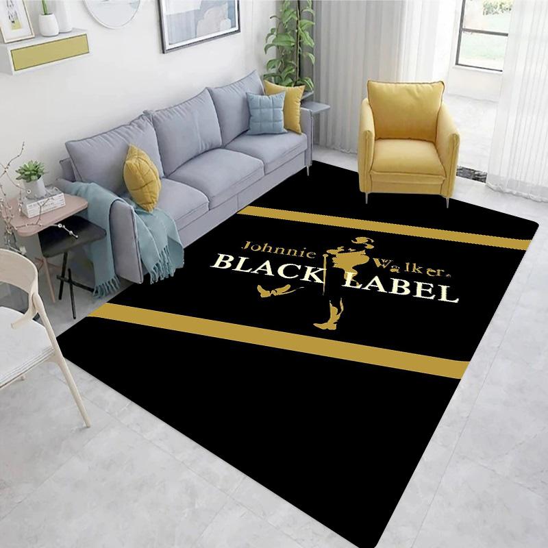 Whiskey J-Johnnie Walker Logo Carpet Floor Mat - Sofa Wine Cabinet Bathroom Decoration Area Rug Gift