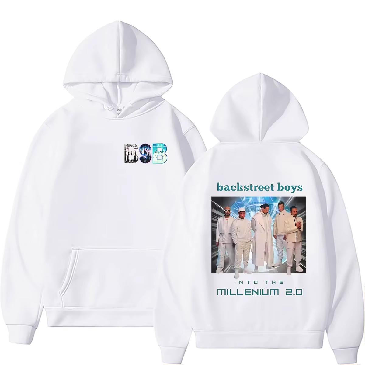 Backstreet Boys Millennium Tour Hoodie Herren Damen Mode Populäre Musik Streetwear Vintage Weiches Baumwoll-Sweatshirt Locker Gemütlich und Vielseitig L