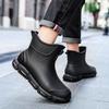 Fashion New Men's Rain Boots Rubber Gumboots Mid-calf Waterproof Working Boots Comfort Non-slip Fashion Men's Rain Boots Rubber Gumboots