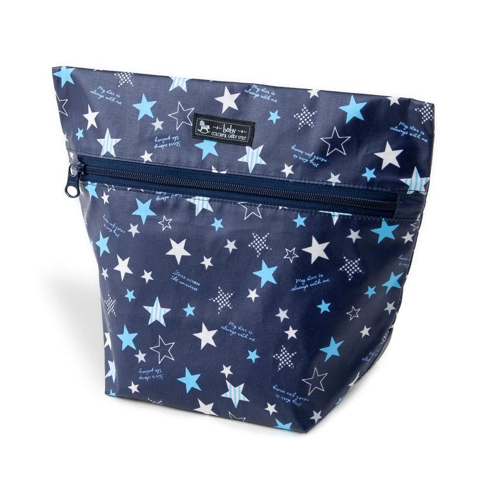 

COLORFUL CANDY STYLE Diaper Pouch for Large Brilliant Star Navy B1202000 Boys, Deodorizing, Stylish, Capacity, Cute, (Scare Pattern, Blue)