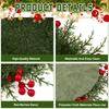 6 Pcs 15.75 Inch Christmas Greenery Placemats Artificial Winter Pine Placemat Pinecone With Red Berries Cedar Branch Place Mat D