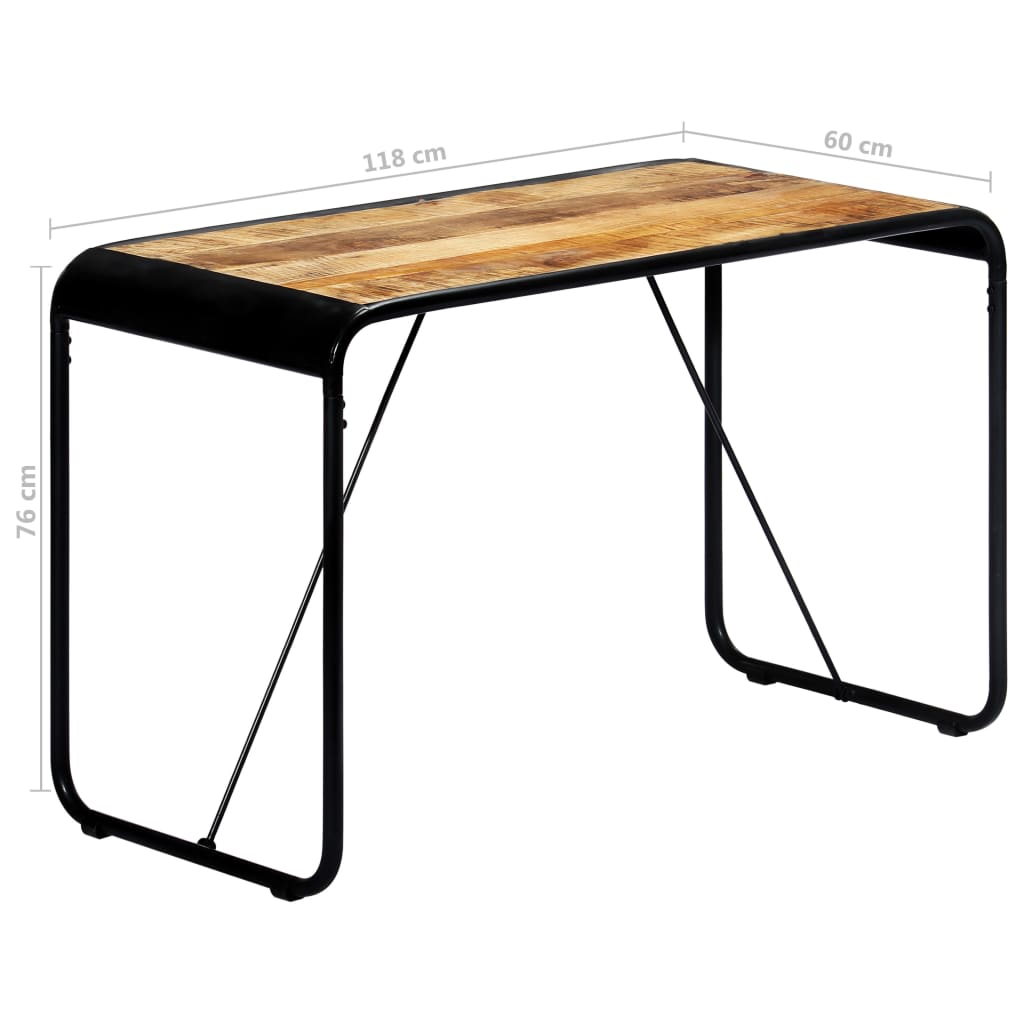 Dining Table 118*60*76 Cm Rough Solid Mango Wood