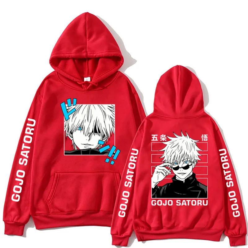 Jujutsu Kaisen Anime Klær Satoru Gojo Anime Genser Høst Fleece Manga Hettegensere Løs Harajuku Herre Streetwear
