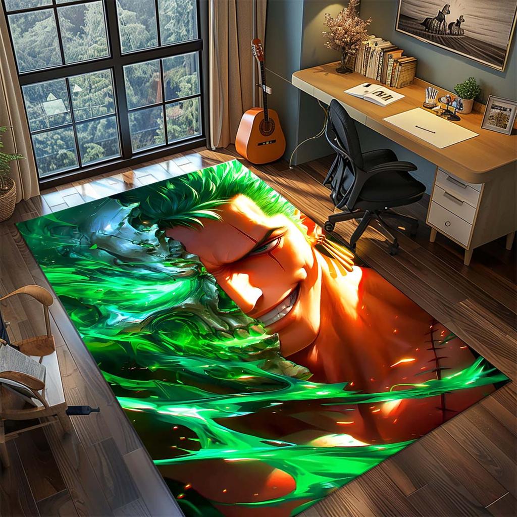 One Piece Anime Rug Carpet Large Area Rug Non Slip Washable Floor Mat Gamer Room Bedroom Home Decor -QJY