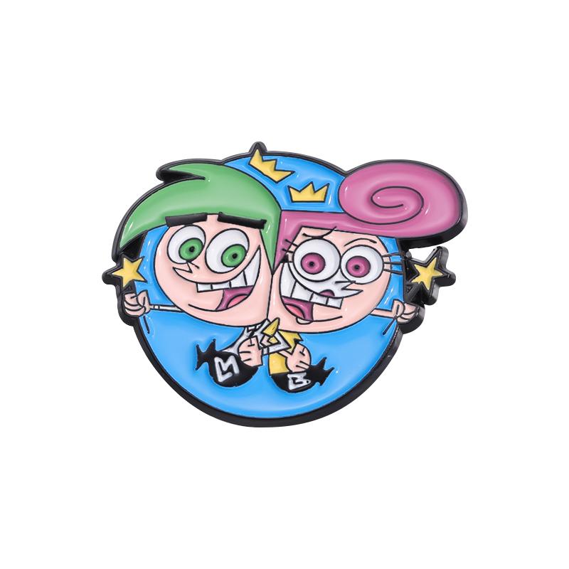 Anime Characters Enamel Pins Custom Boy And Girl Brooches Lapel Badges Cartoon Jewelry Gift for Kids Friends