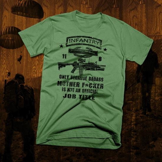 Army infantry t-shirt 11 Bravo Iraq Afghan War Military Combat Vet Follow Me 2XL