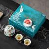 Hongyu Oriental Doucai Ceramic Tea Set - Ginkgo Flower Gift Box