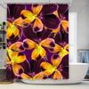 Vibrant Floral Shower Curtain Purple Orange Yellow Printed Waterproof Fabric for Home Decor Bathroom Accessories Set 71X84 Inche