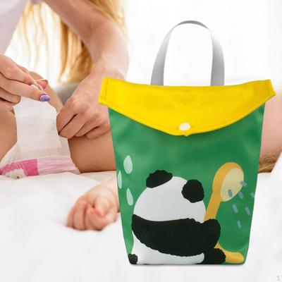 Bolsa de Pañales de Tela para Bebé, Bolsa para Pañales, Bolsa Portátil para el Gimnasio, Organizador Reutilizable Impermeable para
