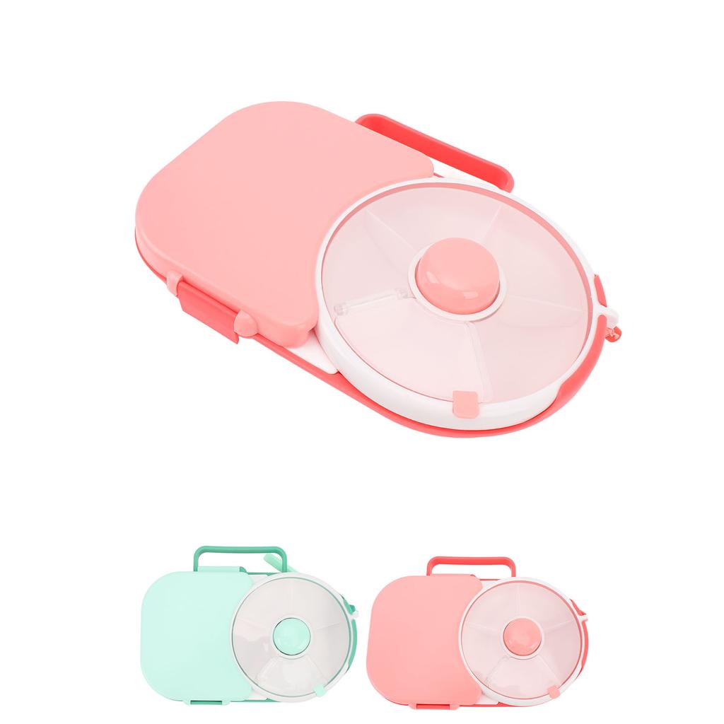 Snack Rotating Container with Lid Sealed Plastic Rotating Snack Storage Box for Outdoor