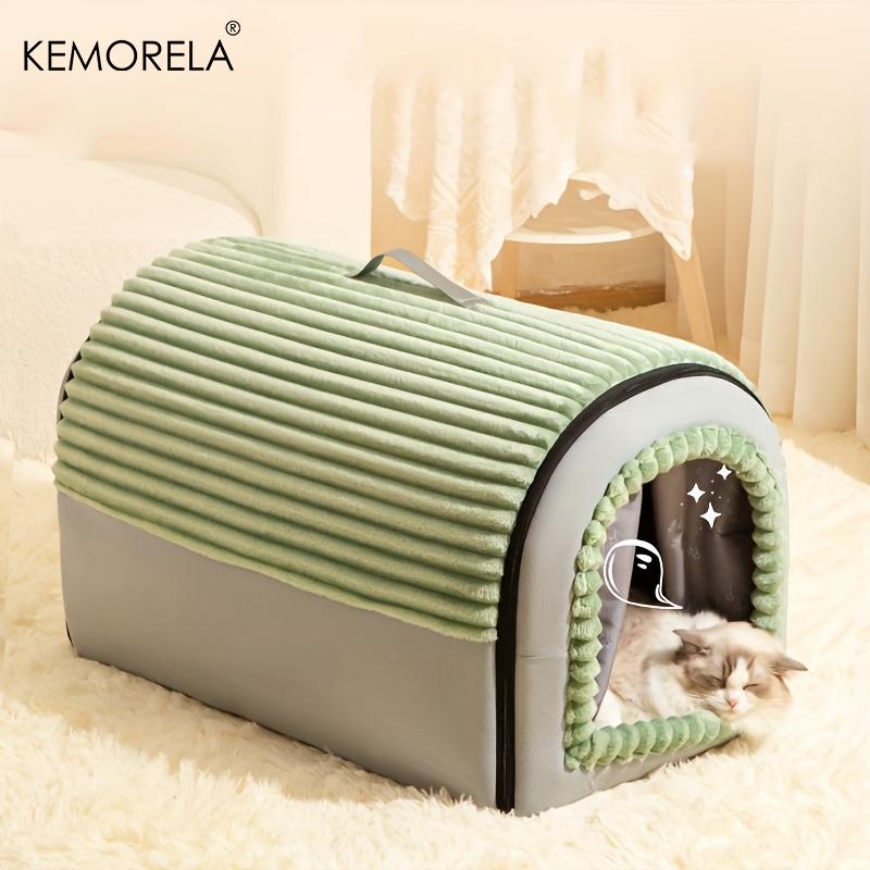 Winter Enclosed Pet Bed Thickened Portable Dog House & Cat Tent with Washable Bedding Needed Bed for Small Medium Large Dogs