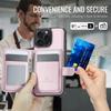 Magsafe Magnetic Leather Wallet Card Phone Case for iPhone 17 Air 16E 16 15 Pro Max 14 Plus 13 12 11 X XS XR 8 Flip Purse Cover