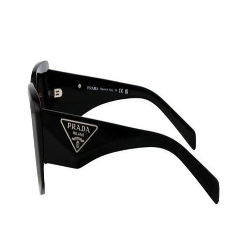 Prada Logo temples, acetate frames, irregular sunglasses, unisex couple style, black Black 50 basic packaging-glasses case + packaging box
