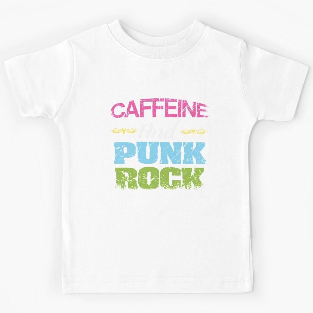 80s Punk Rock and Caffeine Kids T-Shirt 140