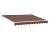 VidaXL Auvent manuel rétractable avec LED marron 300x250 cm 3215374
