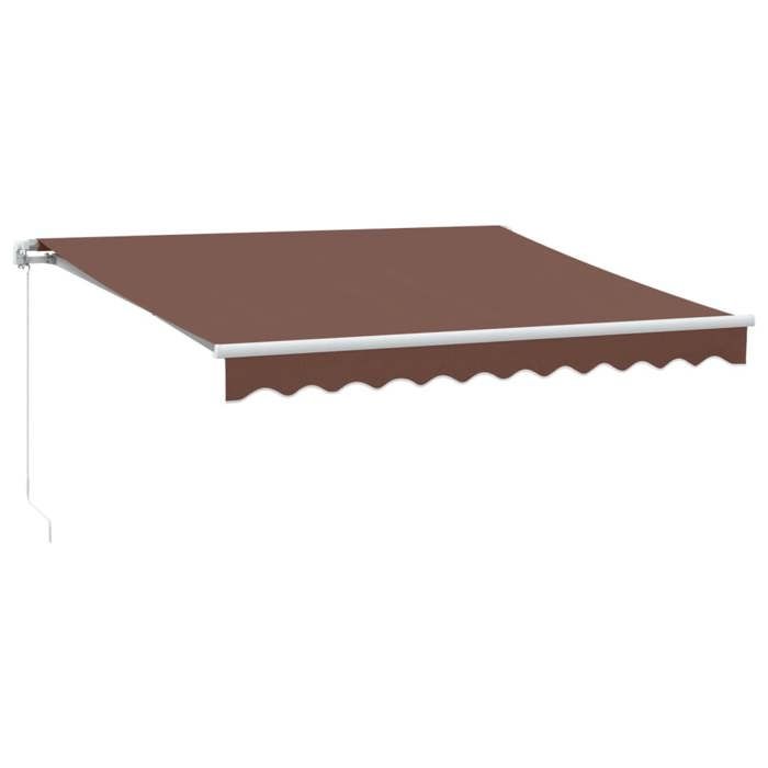 VidaXL Auvent manuel rétractable avec LED marron 300x250 cm 3215374