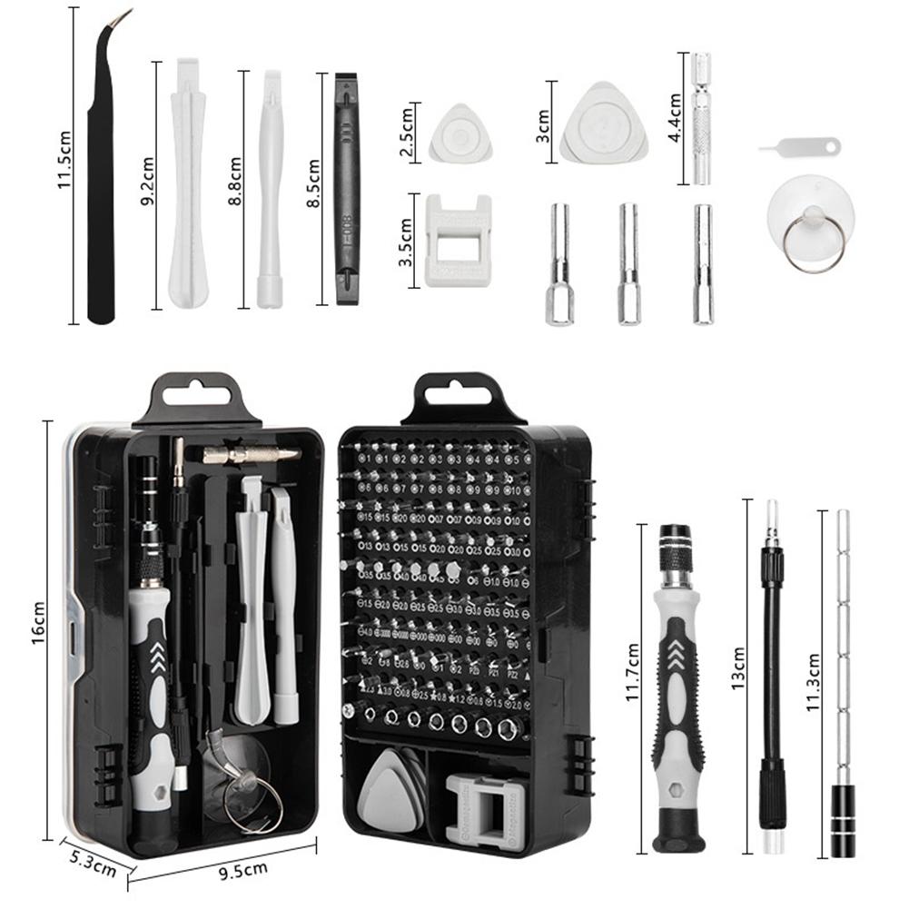 115 in 1 Precision Screwdrivers Set Magnetic Screw Driver Bits Multifunctional Computer PC Phone Device Repair Kit Hardware Tool
