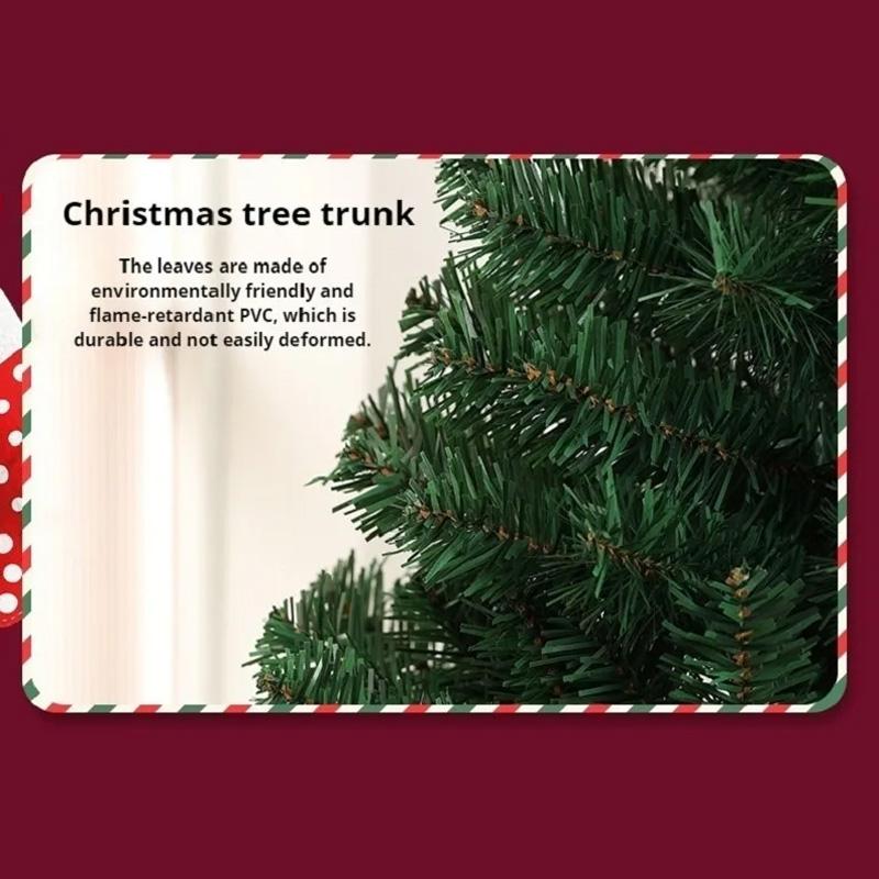 1pc Christmas Tree Large Christmas Ornaments High Quality Artificial Xmas Tree Indoor Outdoor Green With Metal Stand PVC