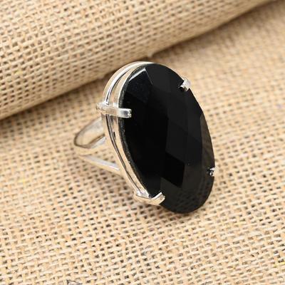 Attractive Black Spinel Gemstone Handmade Jewelry 925 Solid Sterling Silver Lavish Ring