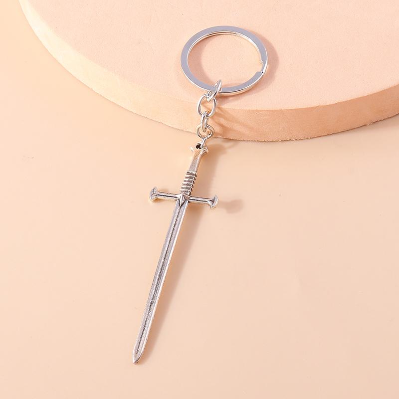 Gothic Punk Alloy Sword Keychain Metal Key Ring Pendants for Car Key Holder Handbag Decor Jewelry Gifts