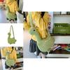 Cute Dinosaur Plush Crossbody Bag For Girls Handheld Toy Style With Elliptical Shape And Zipper