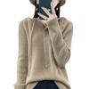 Autumn and Winter Women's Hooded Sweater Candy Color Single Breasted Hooded Knitted Base Sweater