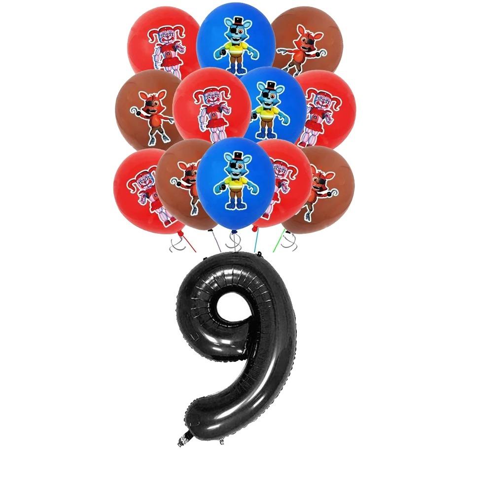 FNAF Five Nights Freddyed Geburtstagsfeier Dekorationen Luftballons Teller Banner Geschirr Set für Babyparty Gastgeschenke Kinder Geschenke