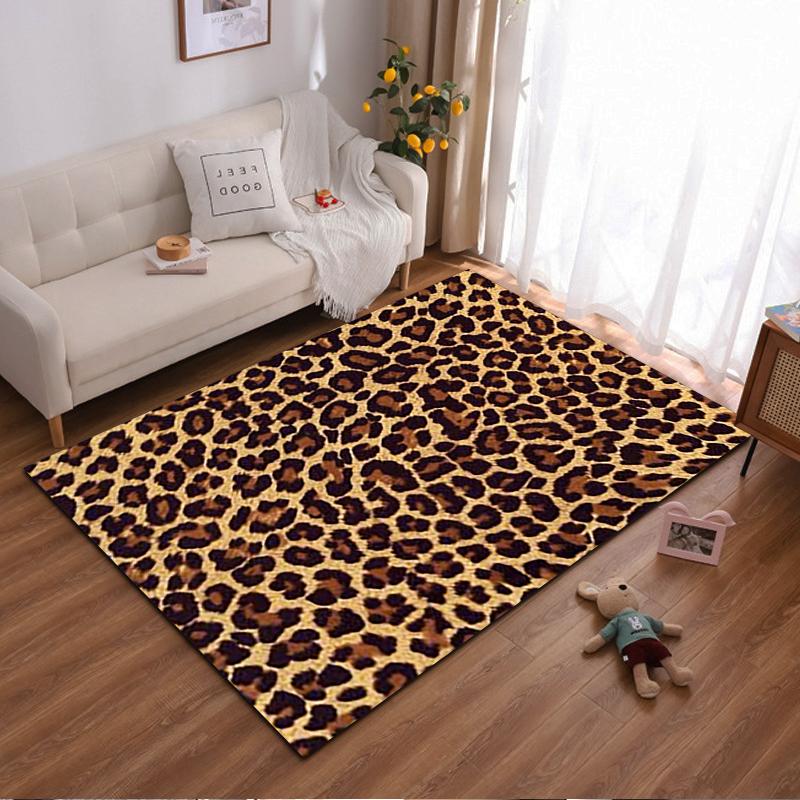 Leopard Print Carpet, Vibrant Animal Pattern for Living Room Decor Suitable for Use As an Anti-slip for Living Room Bedroom Sofas
