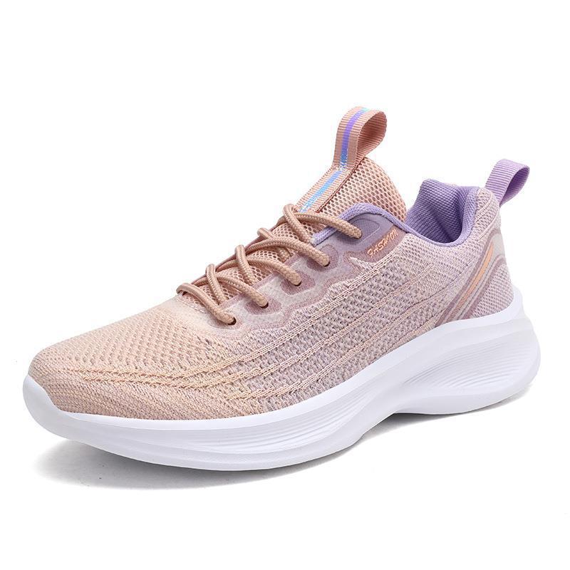 Autumn Middle School Students Lightweight Breathable Fly-woven Casual Shoes Running Shoes Women's Travel Shoes Sports Women
